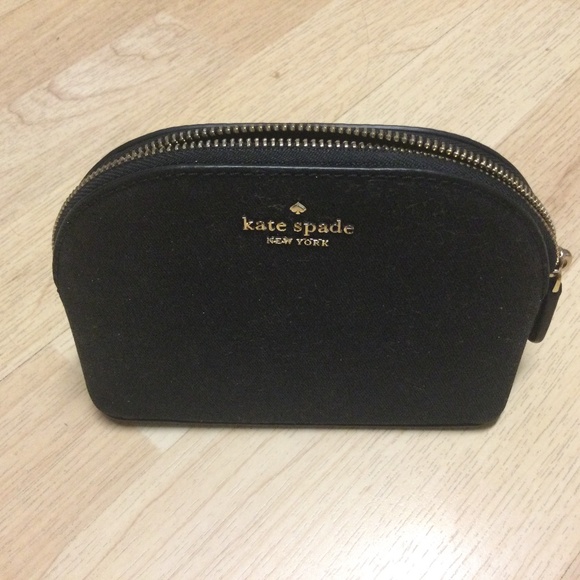 kate spade Handbags - Kate spade black sparkle small cosmetic bag